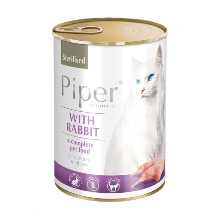 Dolina Noteci Piper Animals Sterilised mokra karma dla kotów sterylizowanych z królikiem 400 g