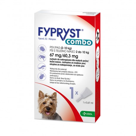 Fypryst Combo roztwór do nakrapiania dla psów przeciw pchłom, kleszczom i wszołom 2-10 kg