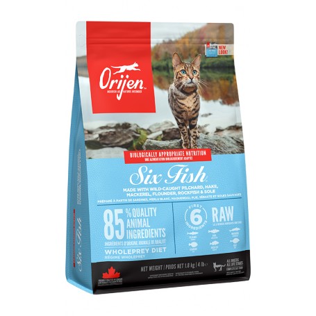 ORIJEN Six Fish Cat biologicznie odpowiednie jedzenie dla kota 1.8 kg