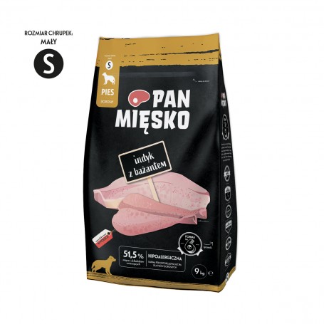 Pan Mięsko indyk z bażantem S sucha karma dla psa 9 kg