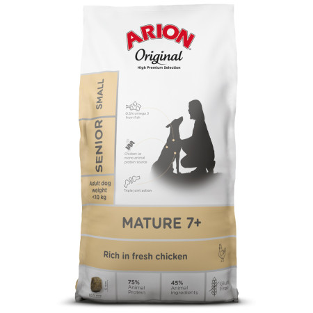 Arion Original Mature 7+ Senior Small Chicken sucha karma dla psa z kurczakiem 7 kg